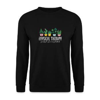 Physiotherapist Physiotherapy Physio Gift - Unisex Sweatshirt - black - Front - Alina (178cm) & Michal (187cm)