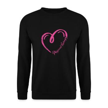 Physiotherapist Physiotherapy Physio Gift - Unisex Sweatshirt - black - Front - Alina (178cm) & Michal (187cm)
