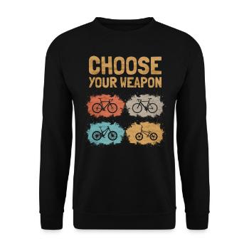 Choose your Weapon Road bike Gravel Bike MTB BMX - Unisex Sweatshirt - black - Front - Alina (178cm) & Michal (187cm)
