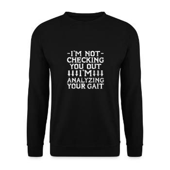 Physiotherapist Physiotherapy Physio Gift - Unisex Sweatshirt - black - Front - Alina (178cm) & Michal (187cm)