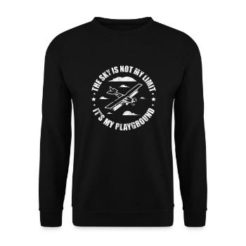 Pilot - Unisex Sweatshirt - black - Front - Alina (178cm) & Michal (187cm)
