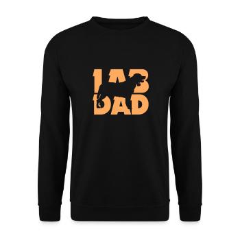 Labrador Père Lab Papa Chien Cadeau de fête des pères - Sweat-shirt Unisexe - noir - Devant - Alina (178cm) & Michal (187cm)