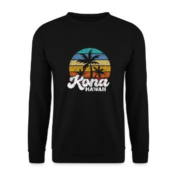 Hawaii Urlaub Aloha Sommer Hawaiian Geschenk - Unisex Pullover - Schwarz - Vorne - Alina (178cm) & Michal (187cm)
