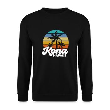 Hawaii - Unisex Sweatshirt - black - Front - Alina (178cm) & Michal (187cm)