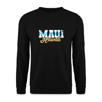 Hawaii Maui - Unisex Pullover - Schwarz - Vorne - Alina (178cm) & Michal (187cm)