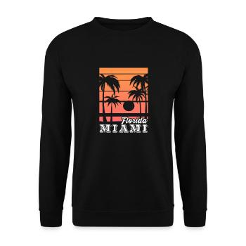 Miami - Sweat-shirt Unisexe - noir - Devant - Alina (178cm) & Michal (187cm)