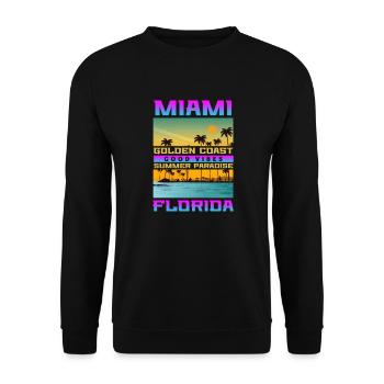 Miami - Sweat-shirt Unisexe - noir - Devant - Alina (178cm) & Michal (187cm)