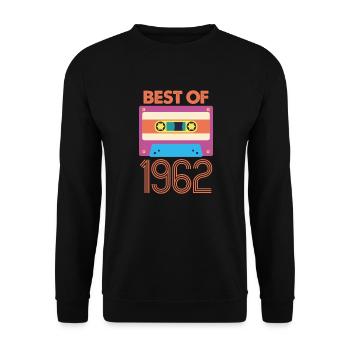 1962 60e anniversaire Cadeau de 60 ans - Sweat-shirt Unisexe - noir - Devant - Alina (178cm) & Michal (187cm)