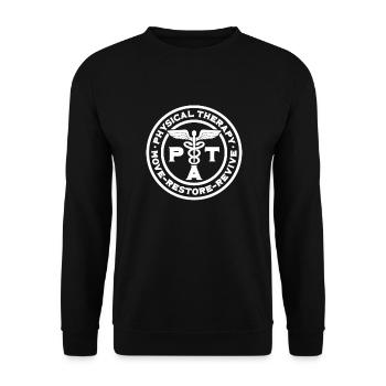 Physiotherapist - Unisex Sweatshirt - black - Front - Alina (178cm) & Michal (187cm)