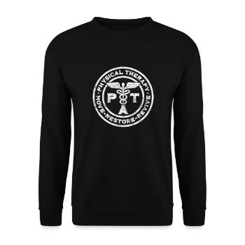 Physiotherapist Physiotherapy Physio Gift - Unisex Sweatshirt - black - Front - Alina (178cm) & Michal (187cm)