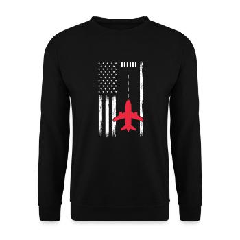 Pilot - Unisex Sweatshirt - black - Front - Alina (178cm) & Michal (187cm)