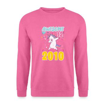 12. Geburtstag Einhorn - Unisex Pullover - Pink - Vorne