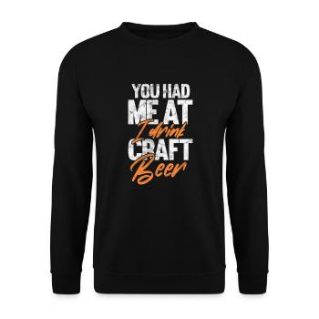 Beer Alcohol Drinking JGA Beer Mug Drinking Gift - Unisex Sweatshirt - black - Front - Alina (178cm) & Michal (187cm)