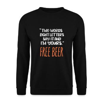 Beer Alcohol Drinking JGA Beer Mug Drinking Gift - Unisex Sweatshirt - black - Front - Alina (178cm) & Michal (187cm)