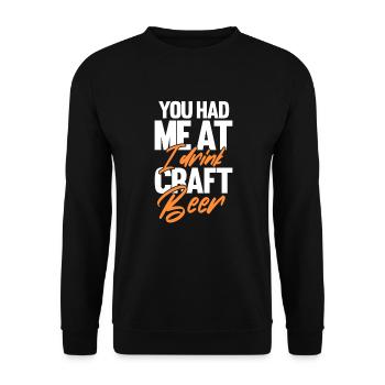 Bière - Sweat-shirt Unisexe - noir - Devant - Alina (178cm) & Michal (187cm)