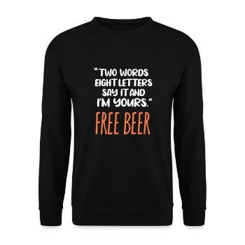 Bière - Sweat-shirt Unisexe - noir - Devant - Alina (178cm) & Michal (187cm)