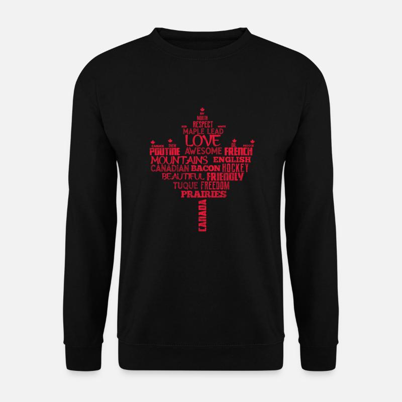 Kanada Ahornblatt Flagge Canada Vancouver Geschenk - Unisex Pullover - Schwarz