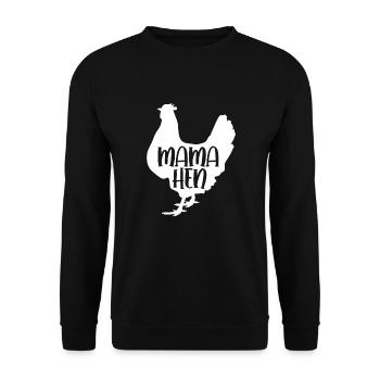 Huhn Bauernhof Geflügel Hahn Hühner Geschenk - Unisex Pullover - Schwarz - Vorne - Alina (178cm) & Michal (187cm)