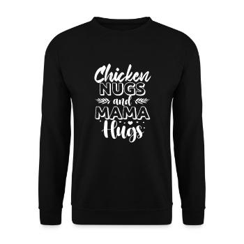 Huhn Bauernhof Geflügel Hahn Hühner Geschenk - Unisex Pullover - Schwarz - Vorne - Alina (178cm) & Michal (187cm)