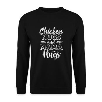 Huhn - Unisex Pullover - Schwarz - Vorne - Alina (178cm) & Michal (187cm)