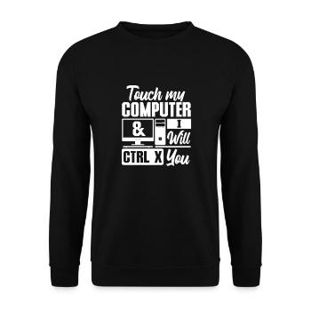 Computer - Unisex Pullover - Schwarz - Vorne - Alina (178cm) & Michal (187cm)