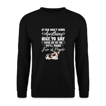 Cow Cow Cows Farm Farmer Gift - Unisex Sweatshirt - black - Front - Alina (178cm) & Michal (187cm)
