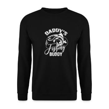 Angler Father Son Fishing Fisherman Fishing Gift - Unisex Sweatshirt - black - Front - Alina (178cm) & Michal (187cm)