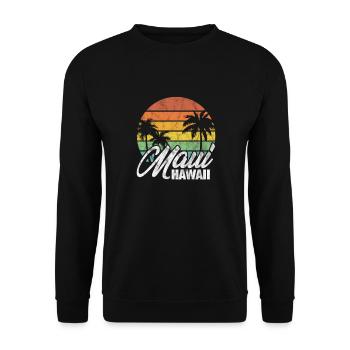 Hawaii Maui Vacances Aloha Été Hawaiian Cadeau - Sweat-shirt Unisexe - noir - Devant - Alina (178cm) & Michal (187cm)