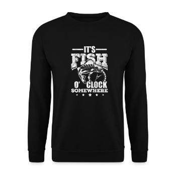 Angler - Unisex Sweatshirt - black - Front - Alina (178cm) & Michal (187cm)