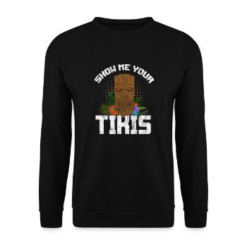 Hawaii Urlaub Aloha Sommer Hawaiian Geschenk - Unisex Pullover - Schwarz - Vorne - Alina (178cm) & Michal (187cm)