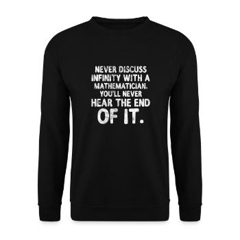 Mathematics - Unisex Sweatshirt - black - Front - Alina (178cm) & Michal (187cm)