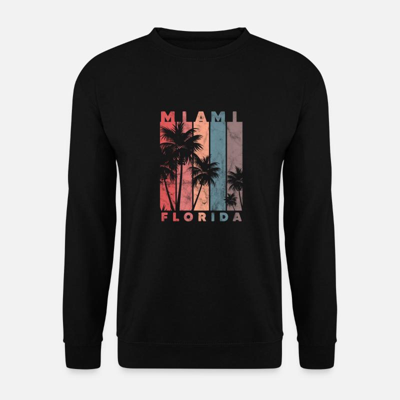 Miami Florida USA Amerika Urlaub Reise Geschenk - Unisex Pullover - Schwarz