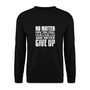 Motivation Motiver Carrière Dire Cadeau - Sweat-shirt Unisexe - noir - Devant - Alina (178cm) & Michal (187cm)