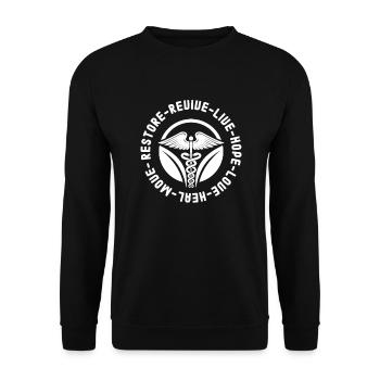 Physiotherapist - Unisex Sweatshirt - black - Front - Alina (178cm) & Michal (187cm)