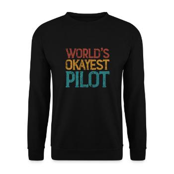 Pilote - Sweat-shirt Unisexe - noir - Devant - Alina (178cm) & Michal (187cm)