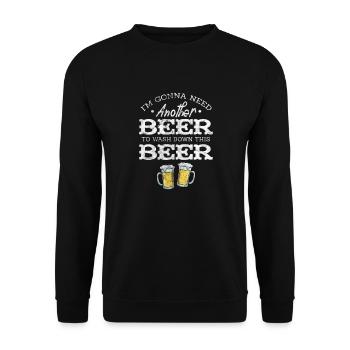 Beer Alcohol Drinking JGA Beer Mug Drinking Gift - Unisex Sweatshirt - black - Front - Alina (178cm) & Michal (187cm)