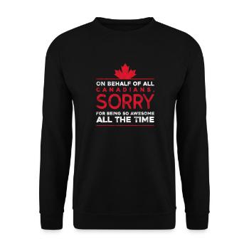 Canada Maple Leaf Flag Canada Vancouver Gift - Unisex Sweatshirt - black - Front - Alina (178cm) & Michal (187cm)