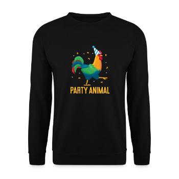 Huhn Bauernhof Geflügel Hahn Hühner Geschenk - Unisex Pullover - Schwarz - Vorne - Alina (178cm) & Michal (187cm)