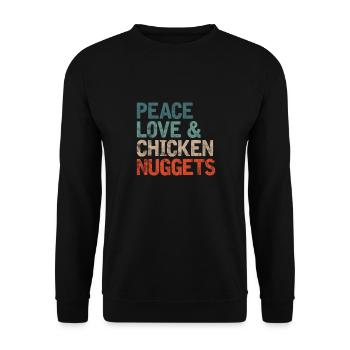 Pépites de poulet - Sweat-shirt Unisexe - noir - Devant - Alina (178cm) & Michal (187cm)