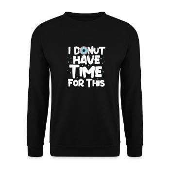 Donut Sweets Donuts Food Baker Gift - Unisex Sweatshirt - black - Front - Alina (178cm) & Michal (187cm)