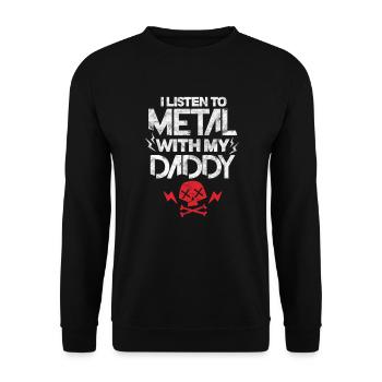 Vater Heavy Metal - Unisex Pullover - Schwarz - Vorne - Alina (178cm) & Michal (187cm)
