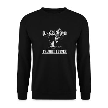 Angler - Unisex Sweatshirt - black - Front - Alina (178cm) & Michal (187cm)