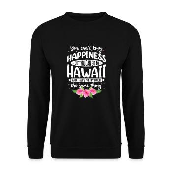 Hawaii - Unisex Sweatshirt - black - Front - Alina (178cm) & Michal (187cm)