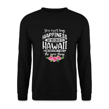 Hawaii Urlaub Aloha Sommer Hawaiian Geschenk - Unisex Pullover - Schwarz - Vorne - Alina (178cm) & Michal (187cm)