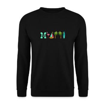 Miami Floride USA Amérique Cadeau de Voyage de Vacances - Sweat-shirt Unisexe - noir - Devant - Alina (178cm) & Michal (187cm)