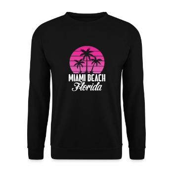 Miami - Sweat-shirt Unisexe - noir - Devant - Alina (178cm) & Michal (187cm)