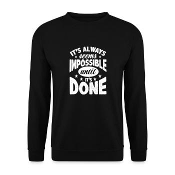 Motivation - Unisex Sweatshirt - black - Front - Alina (178cm) & Michal (187cm)