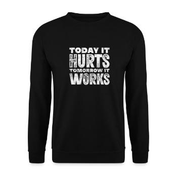 Physiotherapist Physiotherapy Physio Gift - Unisex Sweatshirt - black - Front - Alina (178cm) & Michal (187cm)