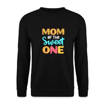 Donut Mutter Tochter Sohn Donuts Geschenk - Unisex Pullover - Schwarz - Vorne - Alina (178cm) & Michal (187cm)