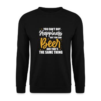 Bière - Sweat-shirt Unisexe - noir - Devant - Alina (178cm) & Michal (187cm)